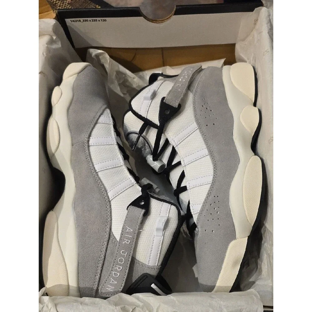 Air Jordan Men’s Sneakers - White & Light Gray Size 8 Brand New
